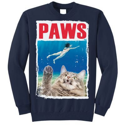 Paws Cat Movie Poster Tall Sweatshirt