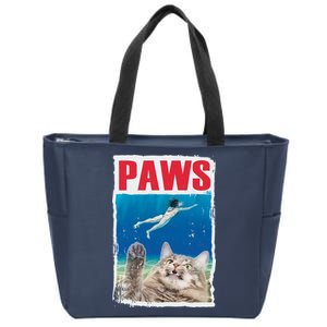 Paws Cat Movie Poster Zip Tote Bag