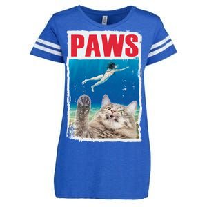 Paws Cat Movie Poster Enza Ladies Jersey Football T-Shirt