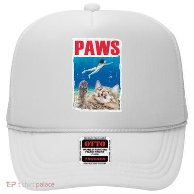 Paws Cat Movie Poster High Crown Mesh Back Trucker Hat