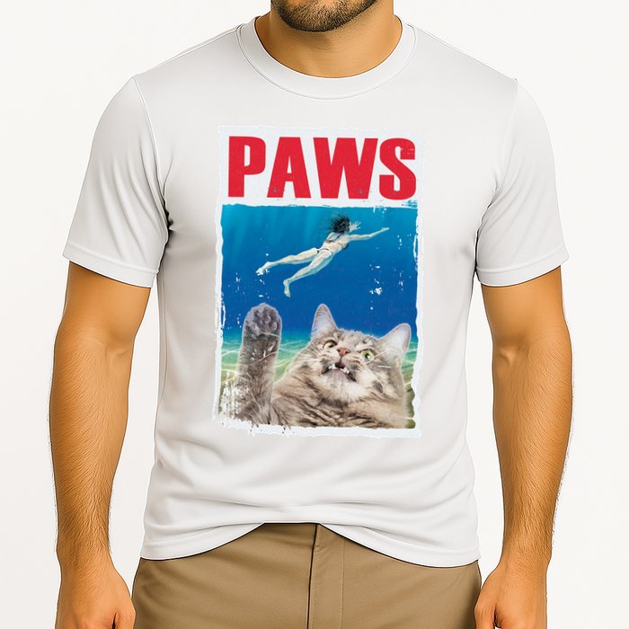 Paws Cat Movie Poster Cooling Performance Crew T-Shirt
