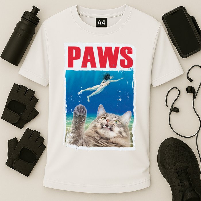 Paws Cat Movie Poster Cooling Performance Crew T-Shirt