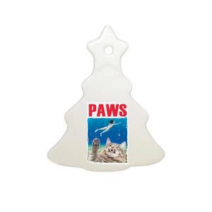 Paws Cat Movie Poster Ceramic Tree Ornament