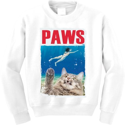 Paws Cat Movie Poster Kids Sweatshirt