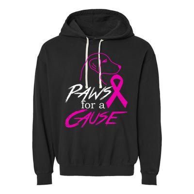 Paws For A Cause Breast Cancer Garment-Dyed Fleece Hoodie