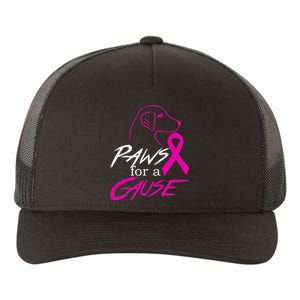 Paws For A Cause Breast Cancer Yupoong Adult 5-Panel Trucker Hat