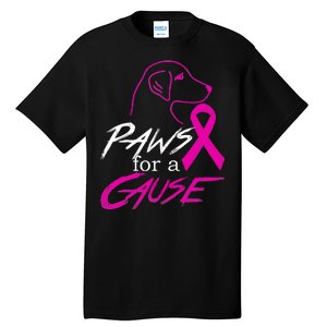 Paws For A Cause Breast Cancer Tall T-Shirt