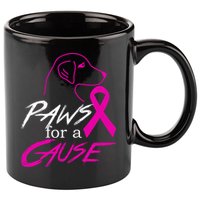 Paws For A Cause Breast Cancer 11oz C Handle Ceramic Mug