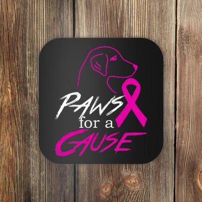 Paws For A Cause Breast Cancer Coaster