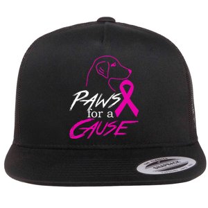 Paws For A Cause Breast Cancer Flat Bill Trucker Hat