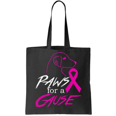 Paws For A Cause Breast Cancer Tote Bag