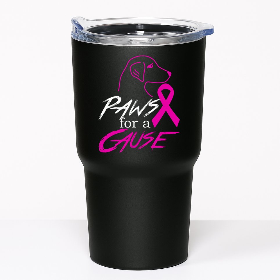 Paws For A Cause Breast Cancer Tumbler