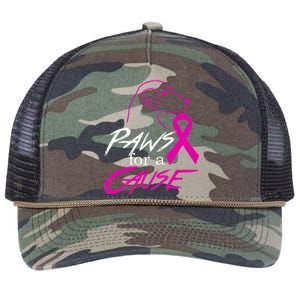 Paws For A Cause Breast Cancer Retro Rope Trucker Hat Cap