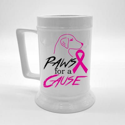 Paws For A Cause Breast Cancer Beer Stein