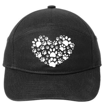 Paws Of Heart 7-Panel Snapback Hat