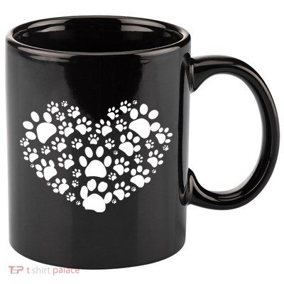 Paws Of Heart 11oz C Handle Ceramic Mug