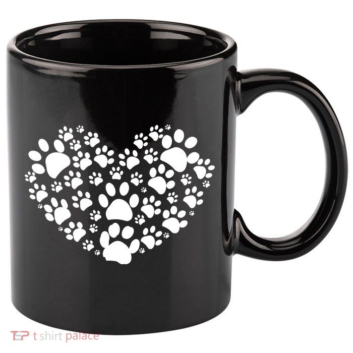 Paws Of Heart 11oz C Handle Ceramic Mug