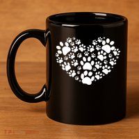 Paws Of Heart 11oz C Handle Ceramic Mug