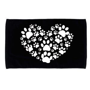 Paws Of Heart Microfiber Hand Towel