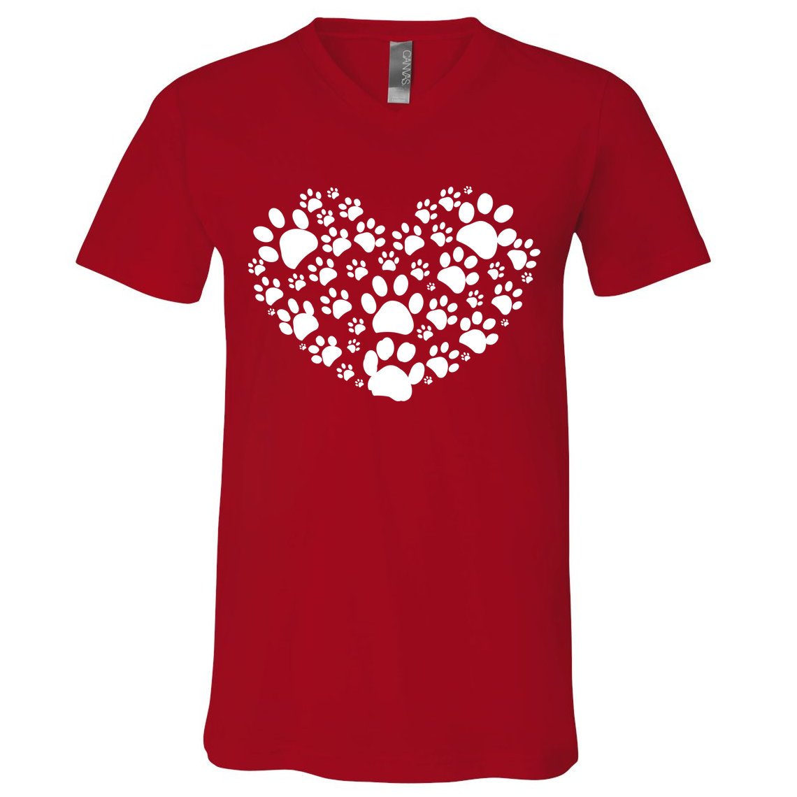 Paws Of Heart V-Neck T-Shirt