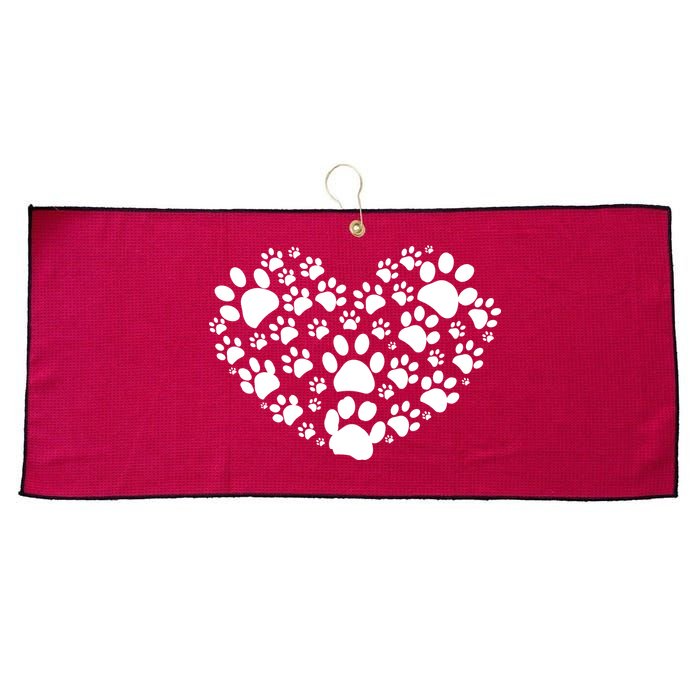 Paws Of Heart Large Microfiber Waffle Golf Towel