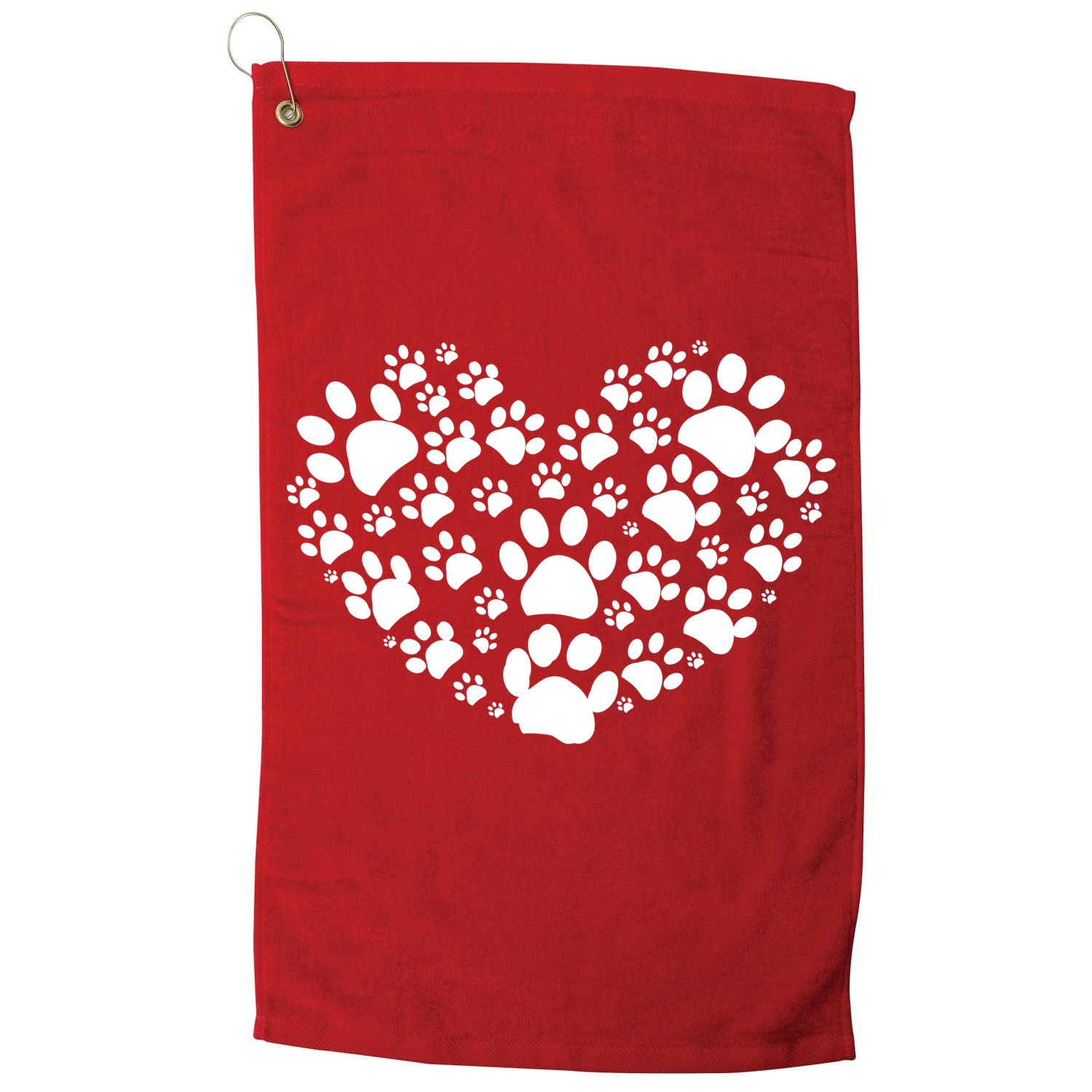 Paws Of Heart Golf Towel