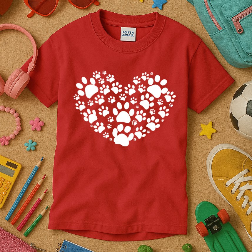 Paws Of Heart Kids T-Shirt