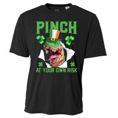 Pinch At Your Own Risk Funny Saying Patricks Day Cooling Performance Crew T-Shirt