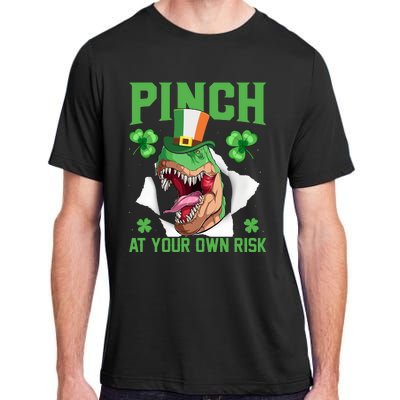 Pinch At Your Own Risk Funny Saying Patricks Day Adult ChromaSoft Performance T-Shirt