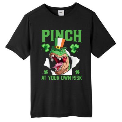 Pinch At Your Own Risk Funny Saying Patricks Day Tall Fusion ChromaSoft Performance T-Shirt