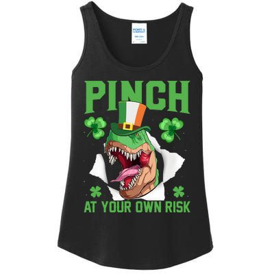 Pinch At Your Own Risk Funny Saying Patricks Day Ladies Essential Tank