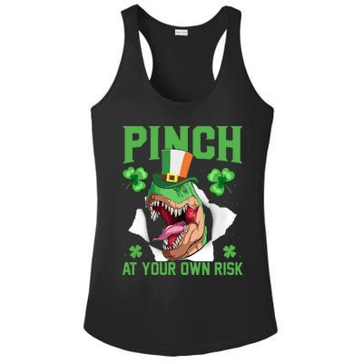 Pinch At Your Own Risk Funny Saying Patricks Day Ladies PosiCharge Competitor Racerback Tank