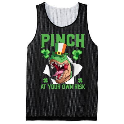 Pinch At Your Own Risk Funny Saying Patricks Day Mesh Reversible Basketball Jersey Tank