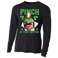 Pinch At Your Own Risk Funny Saying Patricks Day Cooling Performance Long Sleeve Crew