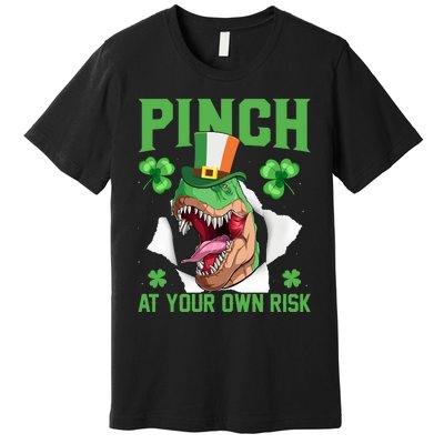 Pinch At Your Own Risk Funny Saying Patricks Day Premium T-Shirt