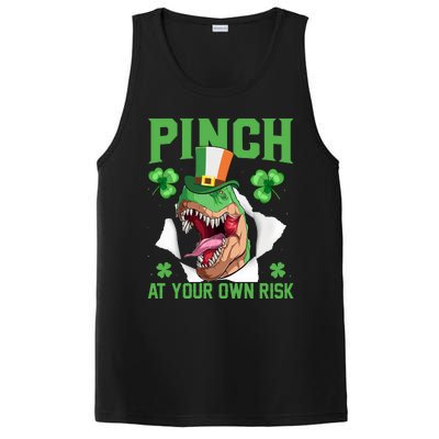 Pinch At Your Own Risk Funny Saying Patricks Day PosiCharge Competitor Tank