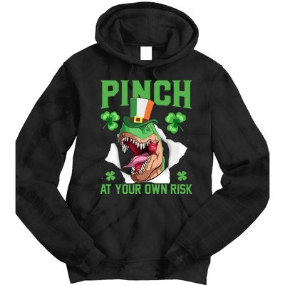 Pinch At Your Own Risk Funny Saying Patricks Day Tie Dye Hoodie