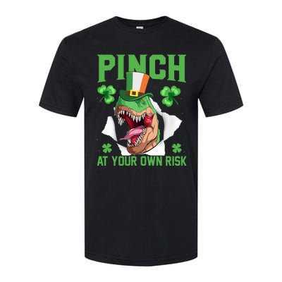 Pinch At Your Own Risk Funny Saying Patricks Day Softstyle® CVC T-Shirt