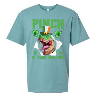 Pinch At Your Own Risk Funny Saying Patricks Day Sueded Cloud Jersey T-Shirt