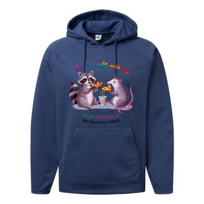 Proud Ally You Are Safe With Me Lgbt Pride Month Performance Fleece Hoodie