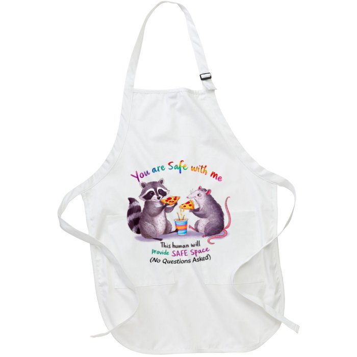Proud Ally You Are Safe With Me Lgbt Pride Month Full-Length Apron With Pockets