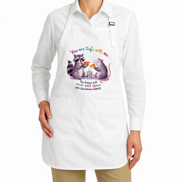 Proud Ally You Are Safe With Me Lgbt Pride Month Full-Length Apron With Pockets