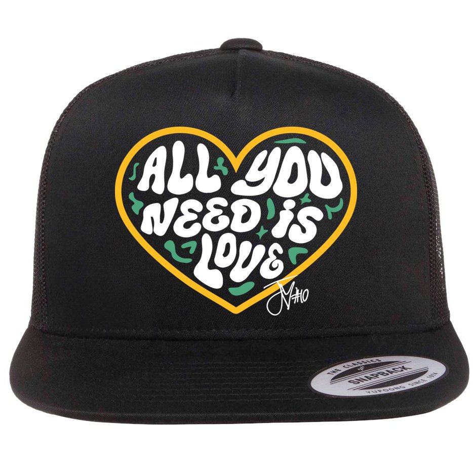 Packer All You Need Is Love 10 Flat Bill Trucker Hat