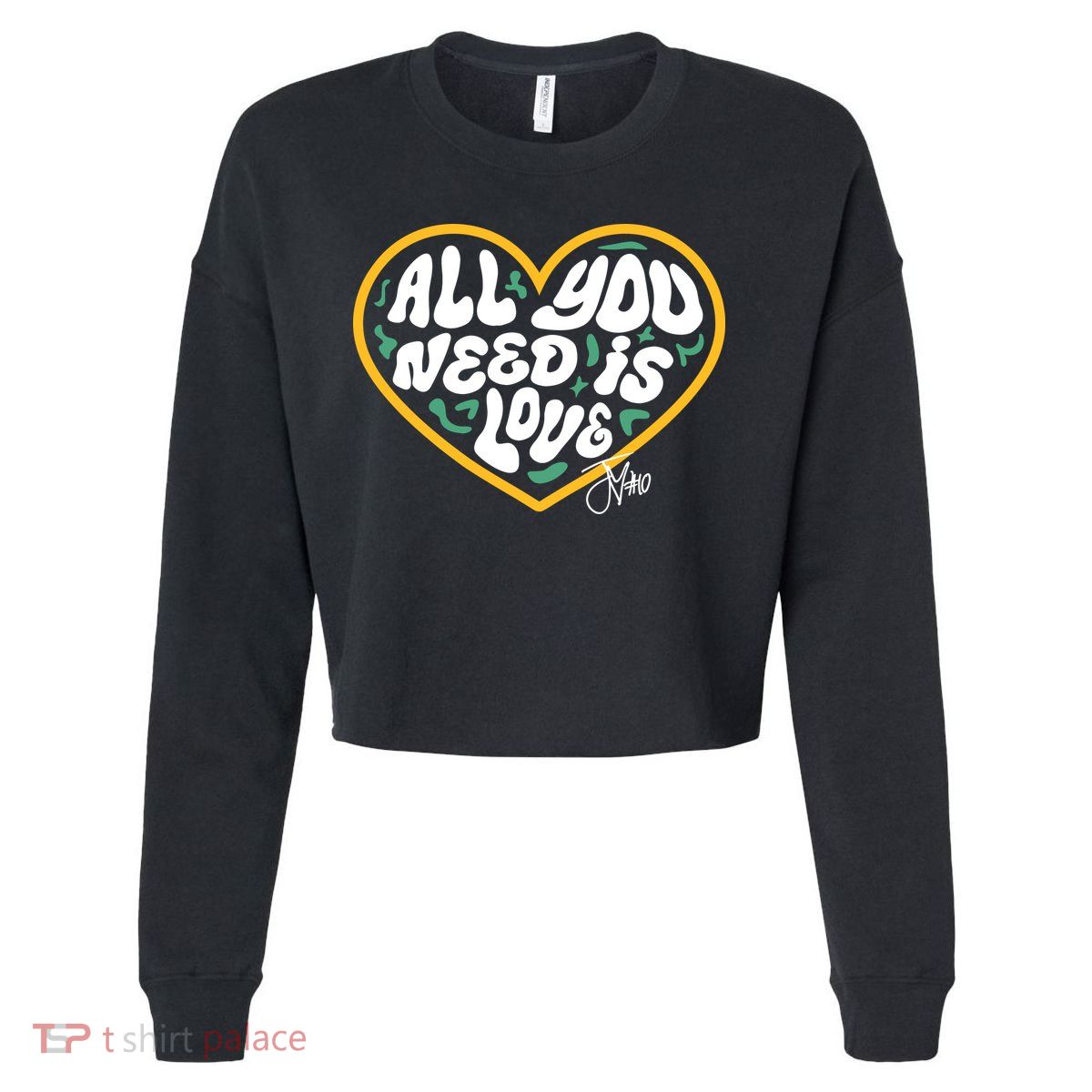 Packer All You Need Is Love 10 Cropped Pullover Crew
