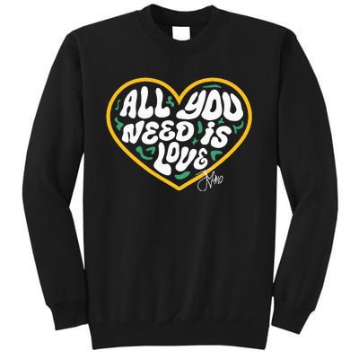 Packer All You Need Is Love 10 Tall Sweatshirt