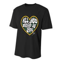 Packer All You Need Is Love 10 Youth Performance Sprint T-Shirt