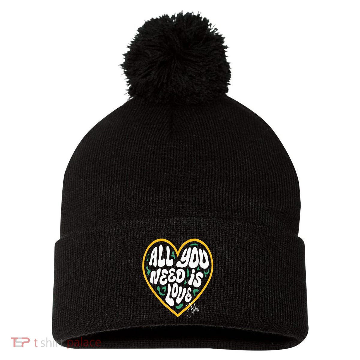Packer All You Need Is Love 10 Pom Pom 12in Knit Beanie