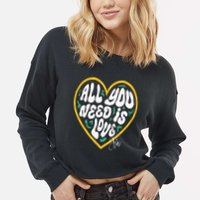 Packer All You Need Is Love 10 Cropped Pullover Crew