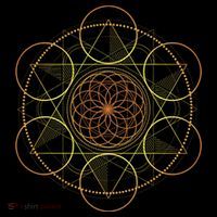 Prana Art Yoga Mandala Sacred Energy Geometry Meditation V-Neck T-Shirt