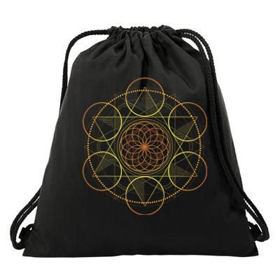 Prana Art Yoga Mandala Sacred Energy Geometry Meditation Drawstring Bag